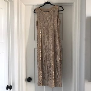 Luxology gold cocktail dress. Size 8